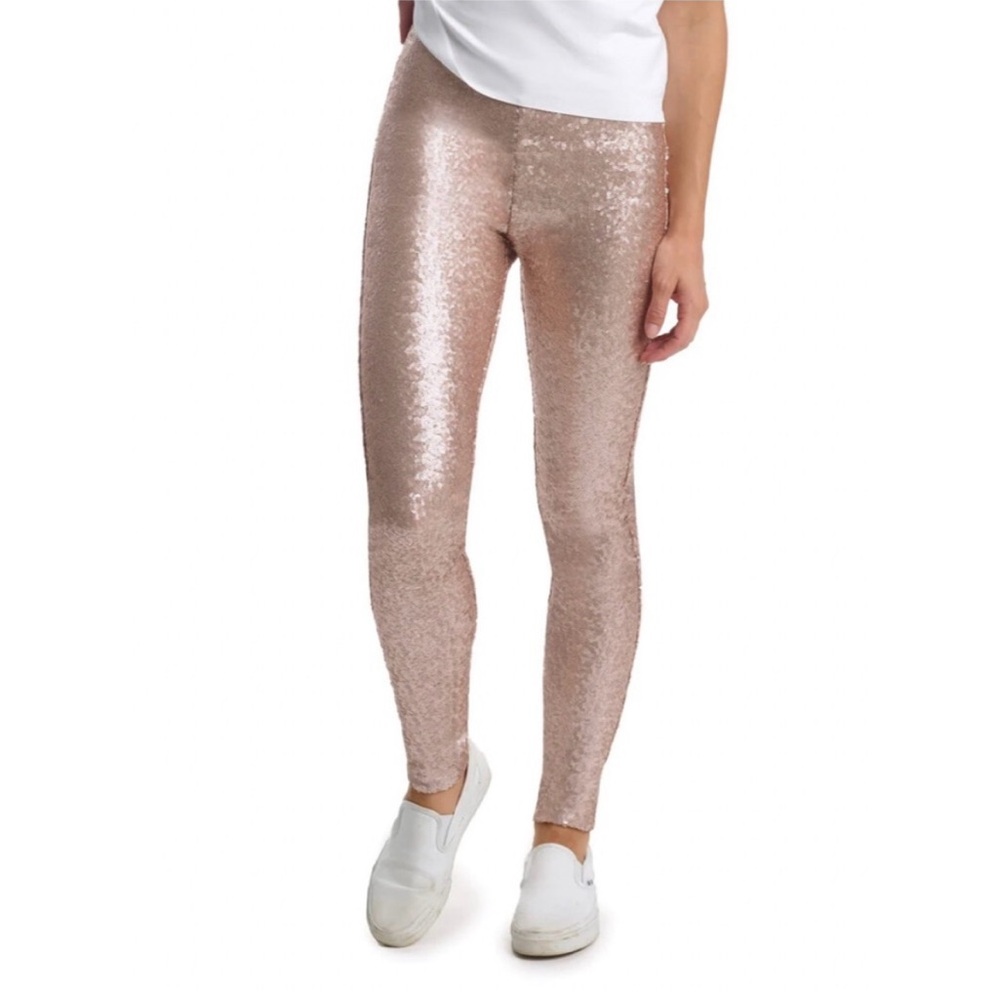 Nwt Commando Rose Gold Sparkly Sequined Stretch-J… - image 2